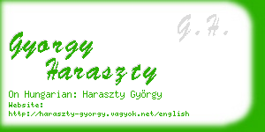 gyorgy haraszty business card